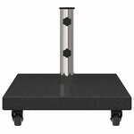 vidaXL Pied de parasol Noir 45 x 45 x 43 cm Granit  Acier