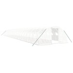 vidaXL Serre avec cadre en acier blanc 96 m² 24x4x2 m