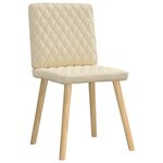 vidaXL Chaises à manger lot de 4 crème tissu
