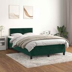 vidaXL Sommier à lattes de lit avec matelas vert foncé 120x190 cm