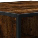 vidaXL Table basse chêne fumé 60 5x60 5x30 cm bois d'ingénierie/métal
