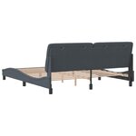 vidaXL Cadre de lit sans matelas gris foncé 180x200 cm velours