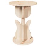vidaXL Table basse Naturel 39 5 x 39 5 x 53 5 cm Bois massif en pin