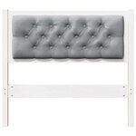 vidaXL Tête de lit Autre Blanc et gris clair 90 cm Bois massif en pin