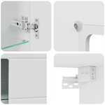 vidaXL Meuble mural Blanc 55 x 29 x 100 cm Bois d'ingénierie