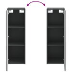 vidaXL Cabinet de Salle de Bain Mural Noir 33 x 34 5 x 60 cm