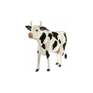 Hansa Peluche Geante Vache Noire et Blanche 92cmH 122cmL