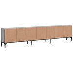 vidaXL Meuble TV à tiroir sonoma gris 200x25x44 cm bois d'ingénierie