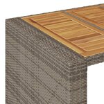 vidaXL Ensemble de bar de jardin 7 Pièces avec coussins gris poly rotin