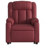 vidaXL Fauteuil inclinable de massage électrique rouge bordeaux