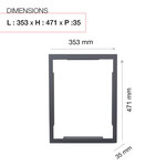 Cadre d'encastrement Eclipse gris anthracite 7016M