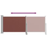 vidaXL Auvent latéral rétractable de patio 100x300 cm Marron