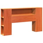 vidaXL Cadre de lit sans matelas cire marron 135x190cm bois pin massif