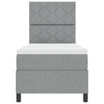 vidaXL Lit à ressorts avec matelas Gris clair 80 x 200 cm tissu