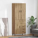vidaXL Haut Armoire avec tiroir Chêne artisanal 69 5 x 34 x 180 cm