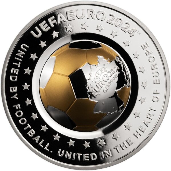 Pièce de monnaie en Argent 100 Tenge g 20 Millésime 2024 UEFA EURO
