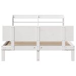 vidaXL Cadre de lit avec tête de lit sans matelas blanc 120x200 cm