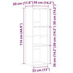 vidaXL Bibliothèque vieux bois 36x30x114 cm bois d'ingénierie