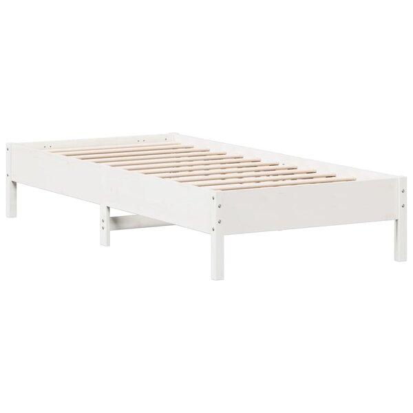 vidaXL Cadre de lit sans matelas blanc 100x200 cm bois de pin massif
