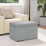 vidaXL Tabouret Gris clair 61 x 41 x 40 cm Tissu et bois stratifié