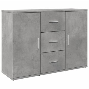 vidaXL Buffet gris béton 90 5x29 5x65 cm bois d'ingénierie