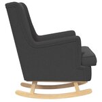 vidaXL Chaise à bascule Gris foncé 62 x 80 x 85 cm Bouclé