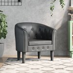 vidaXL Chaise cabriolet gris similicuir