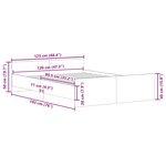 vidaXL Cadre de lit sans matelas noir 120x190 cm