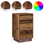 vidaXL Cabinet de chevet avec LED Bois ancien 39x34 5x65 cm Bois d'ingénierie