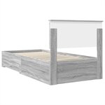 vidaXL Cadre de lit Gris Sonoma 90 x 190 cm Bois d'ingénierie