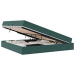 vidaXL Lit avec rangement et matelas Vert foncé 200 x 200 cm Velours
