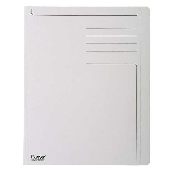 Pack 100 Chemises à bord décalé Forever® 280g Imprimée - 24x32cm - GrisEXACOMPTA