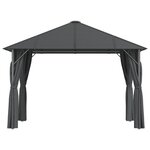 vidaXL Tonnelle avec parois et toit 3x3 m Anthracite