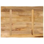 vidaXL Dessus de table bord vivant 80x60x3 8 cm bois de manguier brut
