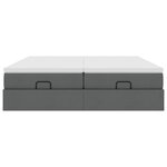 VidaXL Cadre de lit ottoman avec matelas gris foncé 180x200cm tissu