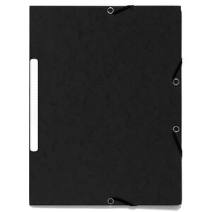 Chemise À Élastiques 3 Rabats Carte Marbrée Recyclée 355g/m2 - A4 - Noir - X 50 - Exacompta