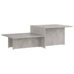 Vidaxl table basse gris béton 111 5x50x33 cm bois d'ingénierie