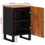 vidaXL Armoire de salle de bain 38x33x58cm bois massif de récupération