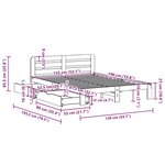 vidaXL Cadre de lit sans matelas blanc 135x190 cm bois de pin massif