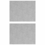 vidaXL Nez de marche Rectangulaire 2 Pièces Argenté 50 x 40 cm Aluminium