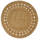 vidaXL Tapis de surface Naturel Ø 210 cm Jute