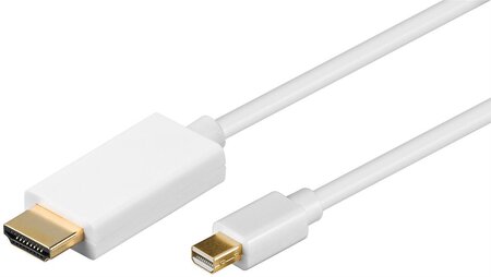 Câble Mini DisplayPort vers HDMI Goobay 2m M/M (Blanc)