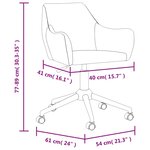 vidaXL Chaises pivotantes à manger lot de 2 jaune tissu