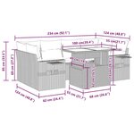 vidaXL Salon de jardin avec coussins 7 Pièces beige résine tressée