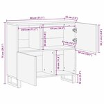 vidaXL Buffet 80x33 5x75 cm en bois de mangue massif
