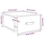 vidaXL Cabinet de chevet mural Bois Ancien 35 x 35 x 20 cm