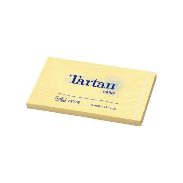 Bloc-note repositionnable 127 x 76 mm Jaune clair TARTAN