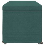 vidaXL Tabouret Vert foncé 101 x 41 x 40 cm Tissu et bois stratifié