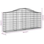 vidaXL Panier de gabions arqué 200x30x80/100 cm Fer galvanisé