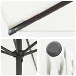 vidaXL Parasol de jardin 200 x 300 cm Polyester Rectangulaire Crème